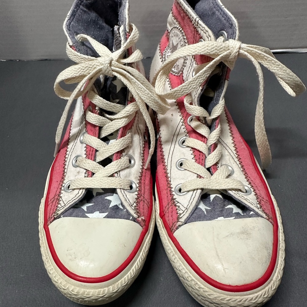 VTG 80'S CONVERSE Chuck Taylor Made in USA  American Flag Size 5